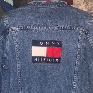 Tommy Hilfiger vintage denim jacket and tee.